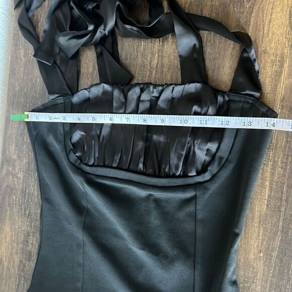 Sexy Satin Sleeveless Backless Tie Shoulder Straps Ruffle Corset Top Bodysuit M - Picture 8 of 11